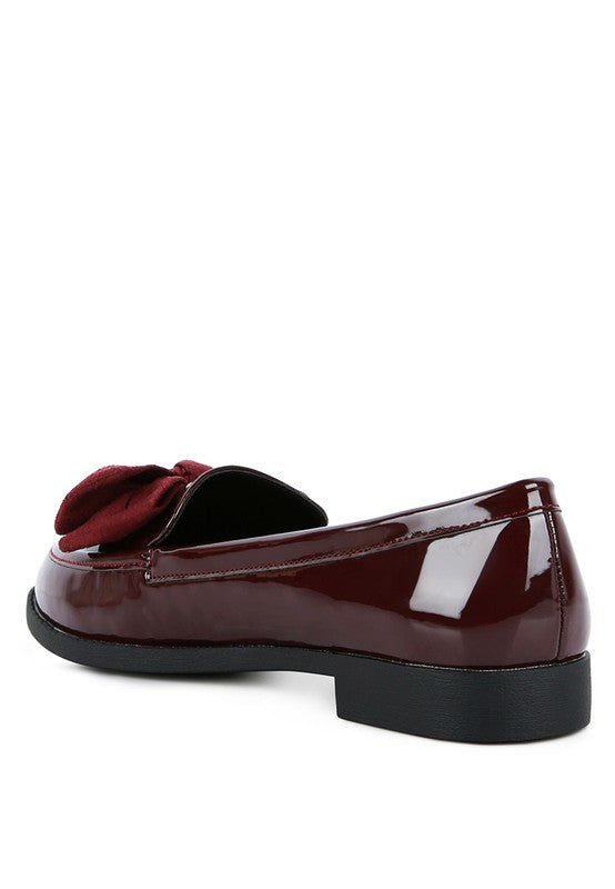 BOWBERRY BOW-TIE PATENT LOAFERS - shoes - Wild Willows Boutique - Massapequa, NY, affordable and fashionable clothing for women of all ages. Bottoms, tops, dresses, intimates, outerwear, sweater, shoes, accessories, jewelry, active wear, and more // Wild Willow Boutique.