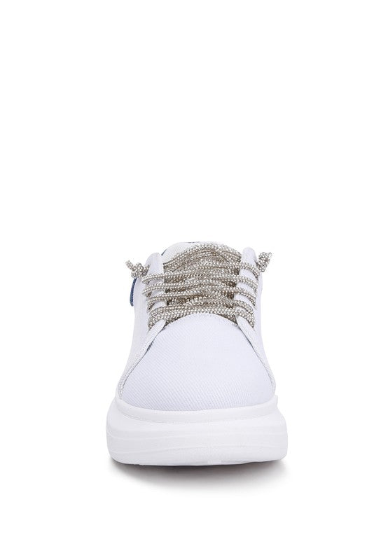 Jaxen Rhinestones Lace Up Sneakers