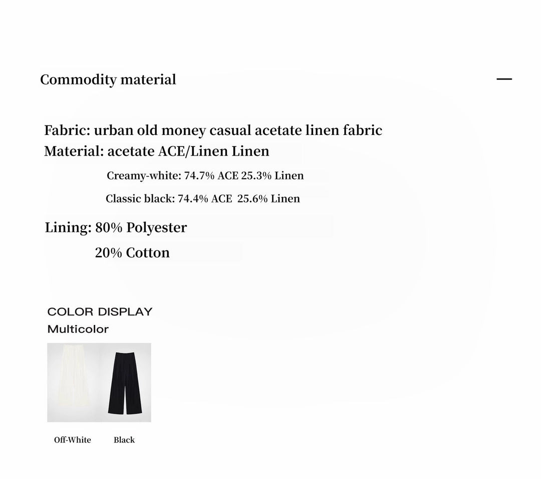 Acetate Linen Pants