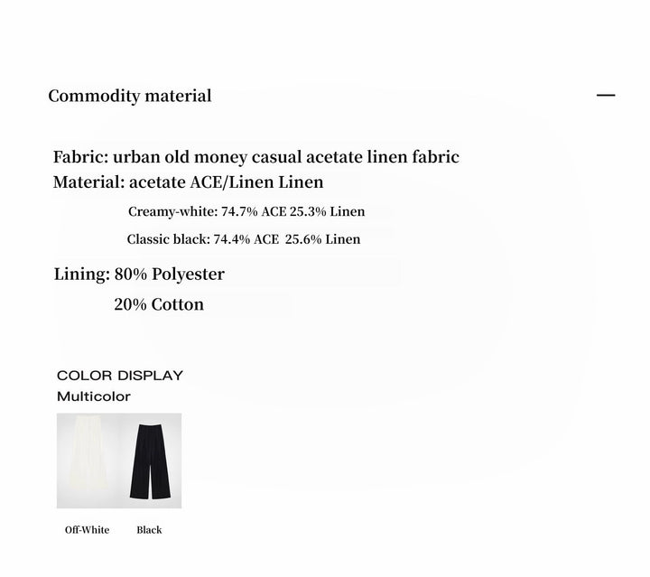 Acetate Linen Pants