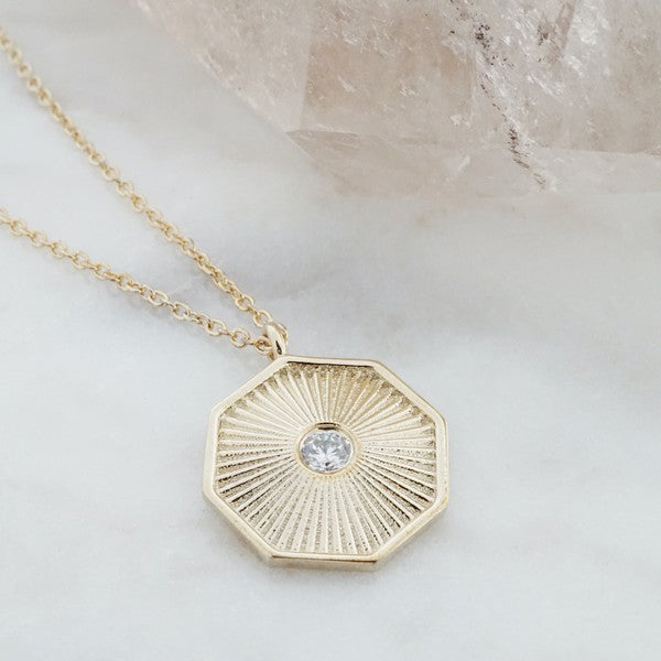 Sunbeam Pendant Necklace -  - Wild Willows Boutique - Massapequa, NY, affordable and fashionable clothing for women of all ages. Bottoms, tops, dresses, intimates, outerwear, sweater, shoes, accessories, jewelry, active wear, and more // Wild Willow Boutique.