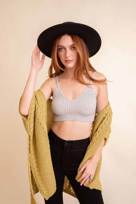 Contour Rib Knit Brami Lounge Top -  - Wild Willows Boutique - Massapequa, NY, affordable and fashionable clothing for women of all ages. Bottoms, tops, dresses, intimates, outerwear, sweater, shoes, accessories, jewelry, active wear, and more // Wild Willow Boutique.