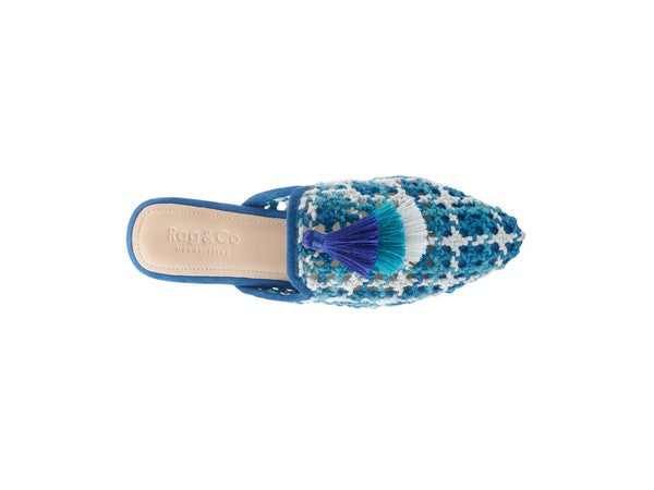 London Rag MARIANA WOVEN FLAT MULES WITH TASSELS - shoes - Wild Willows Boutique - Massapequa, NY, affordable and fashionable clothing for women of all ages. Bottoms, tops, dresses, intimates, outerwear, sweater, shoes, accessories, jewelry, active wear, and more // Wild Willow Boutique.