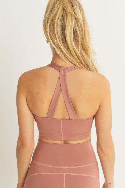 Activewear Crop Halter Back Detail Top -  - Wild Willows Boutique - Massapequa, NY, affordable and fashionable clothing for women of all ages. Bottoms, tops, dresses, intimates, outerwear, sweater, shoes, accessories, jewelry, active wear, and more // Wild Willow Boutique.