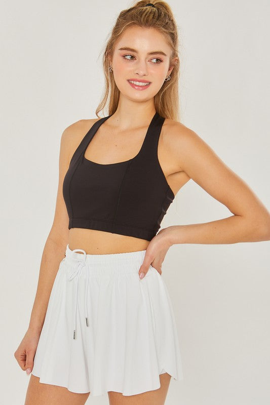 Activewear Crop Halter Back Detail Top -  - Wild Willows Boutique - Massapequa, NY, affordable and fashionable clothing for women of all ages. Bottoms, tops, dresses, intimates, outerwear, sweater, shoes, accessories, jewelry, active wear, and more // Wild Willow Boutique.