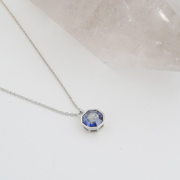 Ode to Rose Blue Crystla Necklace -  - Wild Willows Boutique - Massapequa, NY, affordable and fashionable clothing for women of all ages. Bottoms, tops, dresses, intimates, outerwear, sweater, shoes, accessories, jewelry, active wear, and more // Wild Willow Boutique.