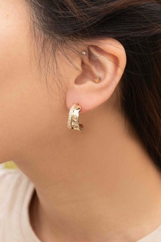 Moderne Hoop Earrings -  - Wild Willows Boutique - Massapequa, NY, affordable and fashionable clothing for women of all ages. Bottoms, tops, dresses, intimates, outerwear, sweater, shoes, accessories, jewelry, active wear, and more // Wild Willow Boutique.