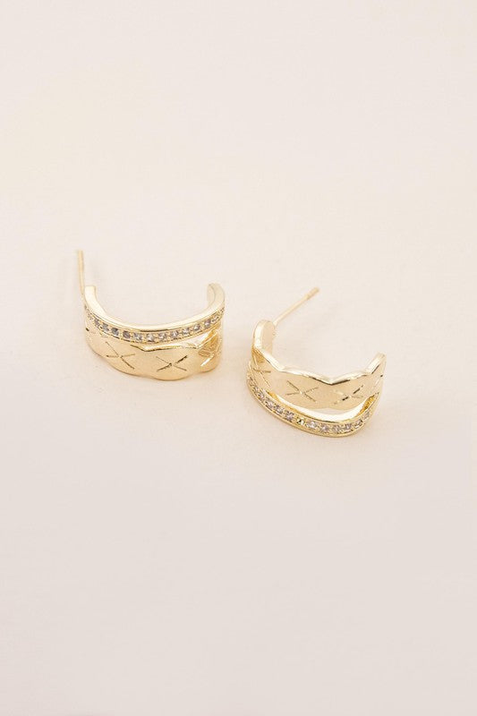 Moderne Hoop Earrings -  - Wild Willows Boutique - Massapequa, NY, affordable and fashionable clothing for women of all ages. Bottoms, tops, dresses, intimates, outerwear, sweater, shoes, accessories, jewelry, active wear, and more // Wild Willow Boutique.