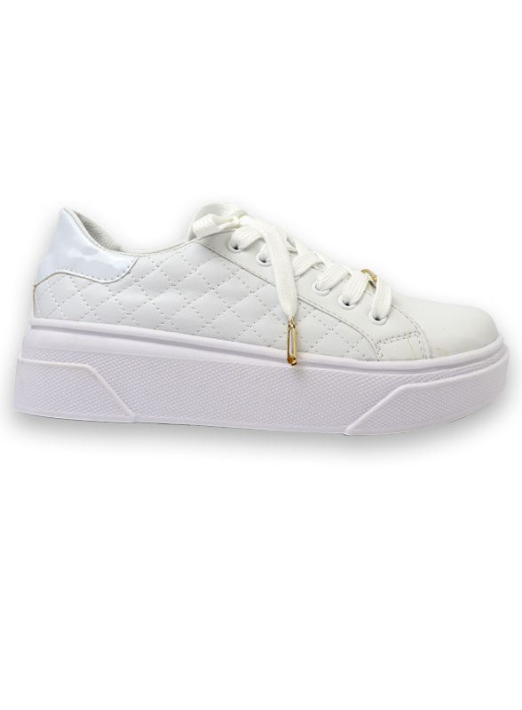 Quilted Platform Sneaker - shoes - Wild Willows Boutique - Massapequa, NY, affordable and fashionable clothing for women of all ages. Bottoms, tops, dresses, intimates, outerwear, sweater, shoes, accessories, jewelry, active wear, and more // Wild Willow Boutique.