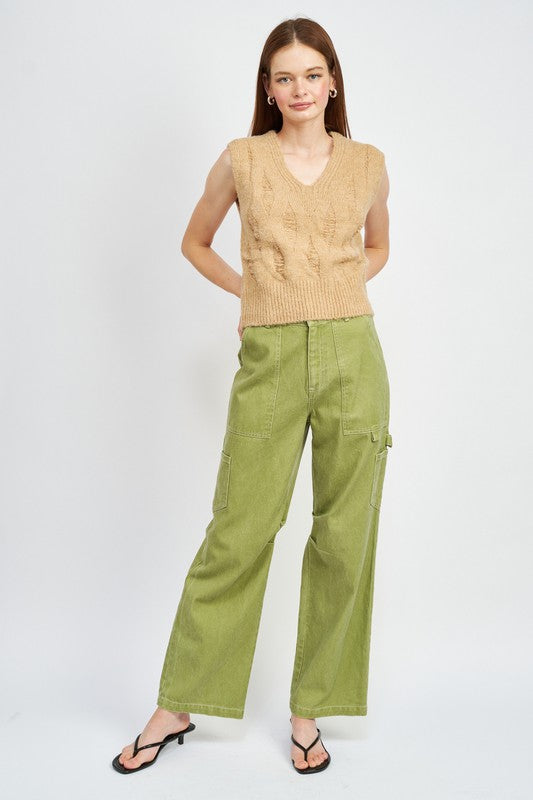 HIGH RISE FIT CARGO PANTS - Pants - Wild Willows Boutique - Massapequa, NY, affordable and fashionable clothing for women of all ages. Bottoms, tops, dresses, intimates, outerwear, sweater, shoes, accessories, jewelry, active wear, and more // Wild Willow Boutique.