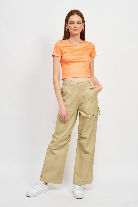 HIGH RISE FIT CARGO PANTS - Pants - Wild Willows Boutique - Massapequa, NY, affordable and fashionable clothing for women of all ages. Bottoms, tops, dresses, intimates, outerwear, sweater, shoes, accessories, jewelry, active wear, and more // Wild Willow Boutique.