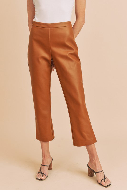 Vegan leather pants - Wild Willows Boutique NY – Massapequa, New York. Affordable and fashionable clothing for women of all ages. Bottoms, tops, dresses, intimates, outerwear, sweaters, accessories, jewelry, activewear and more//wild Willow Boutique