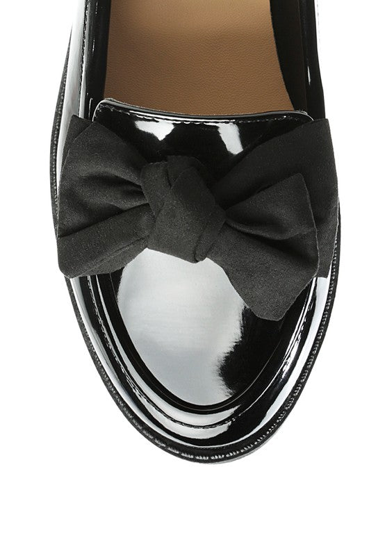 BOWBERRY BOW-TIE PATENT LOAFERS - shoes - Wild Willows Boutique - Massapequa, NY, affordable and fashionable clothing for women of all ages. Bottoms, tops, dresses, intimates, outerwear, sweater, shoes, accessories, jewelry, active wear, and more // Wild Willow Boutique.