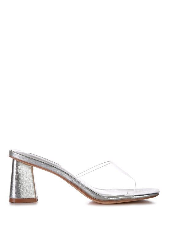 Clear Flirt Clear Strap Slip On Heels -  - Wild Willows Boutique - Massapequa, NY, affordable and fashionable clothing for women of all ages. Bottoms, tops, dresses, intimates, outerwear, sweater, shoes, accessories, jewelry, active wear, and more // Wild Willow Boutique.