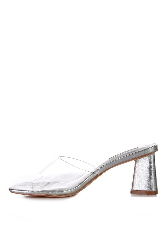 Clear Flirt Clear Strap Slip On Heels -  - Wild Willows Boutique - Massapequa, NY, affordable and fashionable clothing for women of all ages. Bottoms, tops, dresses, intimates, outerwear, sweater, shoes, accessories, jewelry, active wear, and more // Wild Willow Boutique.