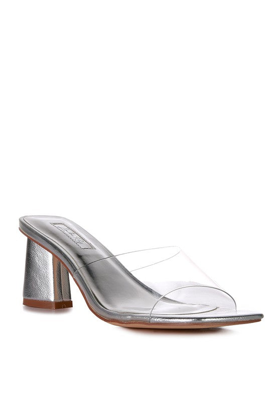 Clear Flirt Clear Strap Slip On Heels -  - Wild Willows Boutique - Massapequa, NY, affordable and fashionable clothing for women of all ages. Bottoms, tops, dresses, intimates, outerwear, sweater, shoes, accessories, jewelry, active wear, and more // Wild Willow Boutique.
