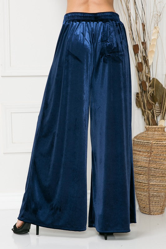 Velvet Wide Leg Pants