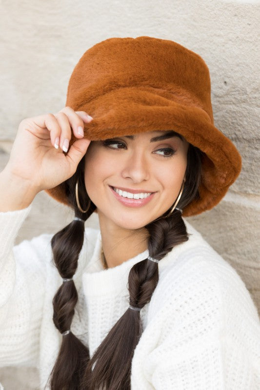 Plush Bucket hat -Wild Willows Boutique NY – Massapequa, New York. Affordable and fashionable clothing for women of all ages. Bottoms, tops, dresses, intimates, outerwear, sweaters, accessories, jewelry, activewear and more//wild Willow Boutique