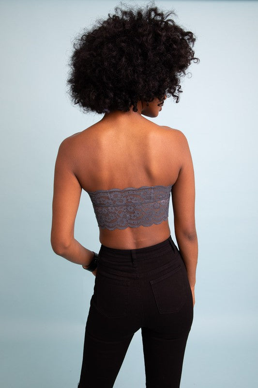 Wide Lace Bandeau - Intimates - Wild Willows Boutique - Massapequa, NY, affordable and fashionable clothing for women of all ages. Bottoms, tops, dresses, intimates, outerwear, sweater, shoes, accessories, jewelry, active wear, and more // Wild Willow Boutique.