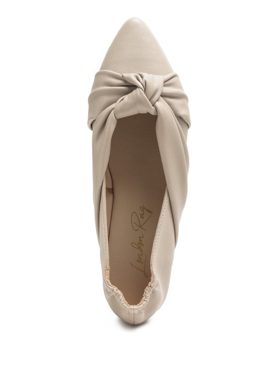 Norma Knot Detail Elasticated Ballet Flats - shoes - Wild Willows Boutique - Massapequa, NY, affordable and fashionable clothing for women of all ages. Bottoms, tops, dresses, intimates, outerwear, sweater, shoes, accessories, jewelry, active wear, and more // Wild Willow Boutique.