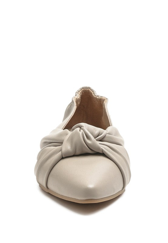 Norma Knot Detail Elasticated Ballet Flats - shoes - Wild Willows Boutique - Massapequa, NY, affordable and fashionable clothing for women of all ages. Bottoms, tops, dresses, intimates, outerwear, sweater, shoes, accessories, jewelry, active wear, and more // Wild Willow Boutique.