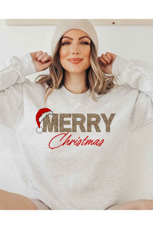 Merry Christmas Graphic Sweatshirt -  - Wild Willows Boutique - Massapequa, NY, affordable and fashionable clothing for women of all ages. Bottoms, tops, dresses, intimates, outerwear, sweater, shoes, accessories, jewelry, active wear, and more // Wild Willow Boutique.