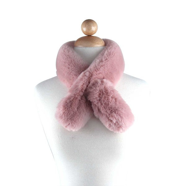 FAUX FUR PULL THROUGH SCARF - Scarf - Wild Willows Boutique - Massapequa, NY, affordable and fashionable clothing for women of all ages. Bottoms, tops, dresses, intimates, outerwear, sweater, shoes, accessories, jewelry, active wear, and more // Wild Willow Boutique.