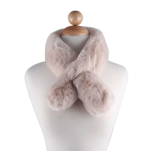 FAUX FUR PULL THROUGH SCARF - Scarf - Wild Willows Boutique - Massapequa, NY, affordable and fashionable clothing for women of all ages. Bottoms, tops, dresses, intimates, outerwear, sweater, shoes, accessories, jewelry, active wear, and more // Wild Willow Boutique.