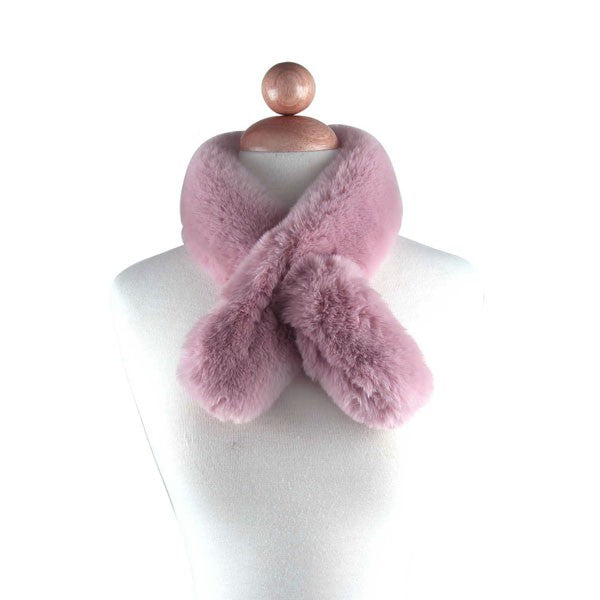 FAUX FUR PULL THROUGH SCARF - Scarf - Wild Willows Boutique - Massapequa, NY, affordable and fashionable clothing for women of all ages. Bottoms, tops, dresses, intimates, outerwear, sweater, shoes, accessories, jewelry, active wear, and more // Wild Willow Boutique.