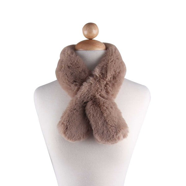 FAUX FUR PULL THROUGH SCARF - Scarf - Wild Willows Boutique - Massapequa, NY, affordable and fashionable clothing for women of all ages. Bottoms, tops, dresses, intimates, outerwear, sweater, shoes, accessories, jewelry, active wear, and more // Wild Willow Boutique.