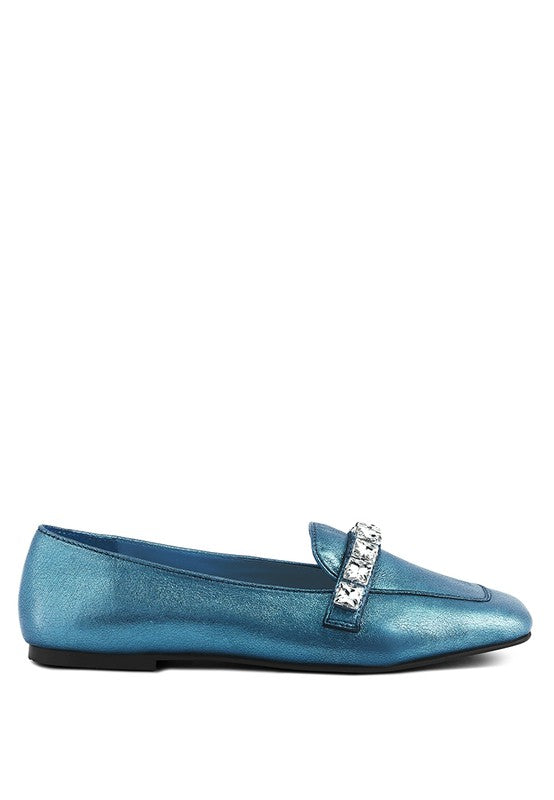 CHURROS Metallic Diamante Leather Loafers -  - Wild Willows Boutique - Massapequa, NY, affordable and fashionable clothing for women of all ages. Bottoms, tops, dresses, intimates, outerwear, sweater, shoes, accessories, jewelry, active wear, and more // Wild Willow Boutique.