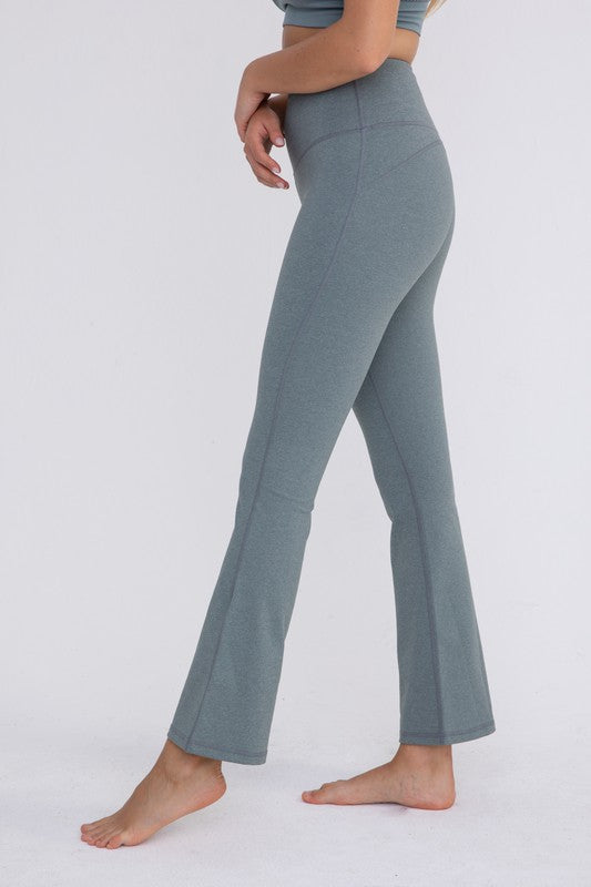 Flare Swoop Back High-Waisted Leggings -  - Wild Willows Boutique - Massapequa, NY, affordable and fashionable clothing for women of all ages. Bottoms, tops, dresses, intimates, outerwear, sweater, shoes, accessories, jewelry, active wear, and more // Wild Willow Boutique.