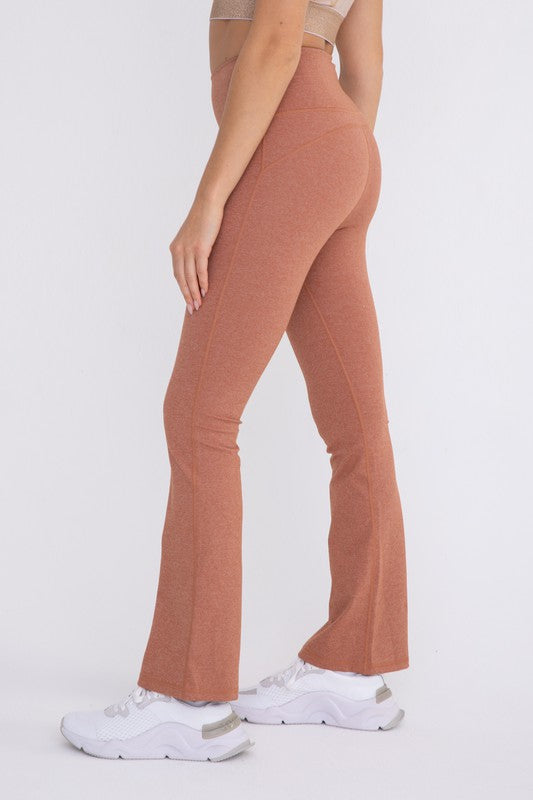 Flare Swoop Back High-Waisted Leggings -  - Wild Willows Boutique - Massapequa, NY, affordable and fashionable clothing for women of all ages. Bottoms, tops, dresses, intimates, outerwear, sweater, shoes, accessories, jewelry, active wear, and more // Wild Willow Boutique.