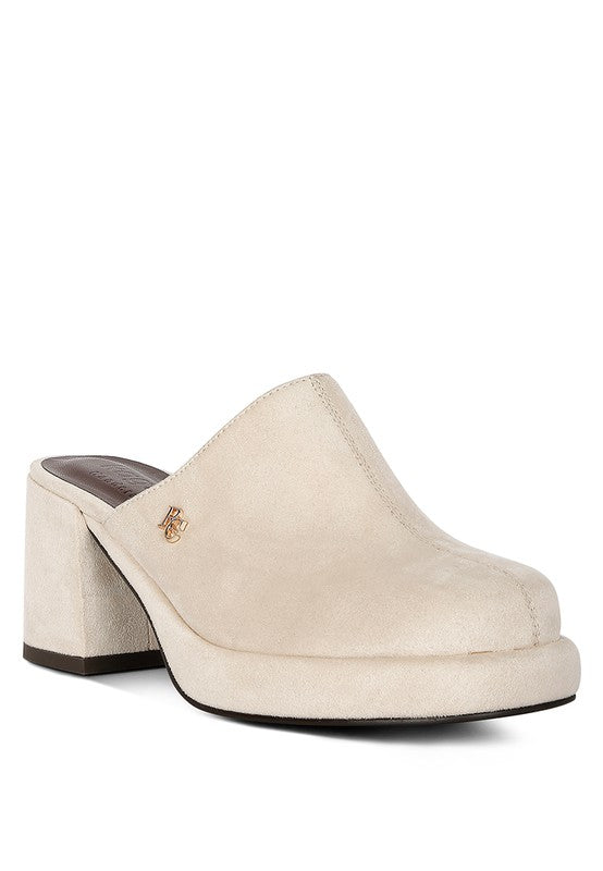 DELAUNAY Suede Heeled Mule Sandals - shoes - Wild Willows Boutique - Massapequa, NY, affordable and fashionable clothing for women of all ages. Bottoms, tops, dresses, intimates, outerwear, sweater, shoes, accessories, jewelry, active wear, and more // Wild Willow Boutique.