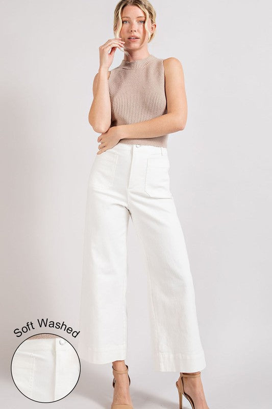 Soft Washed Wide Leg Pants - bottoms - Wild Willows Boutique - Massapequa, NY, affordable and fashionable clothing for women of all ages. Bottoms, tops, dresses, intimates, outerwear, sweater, shoes, accessories, jewelry, active wear, and more // Wild Willow Boutique.