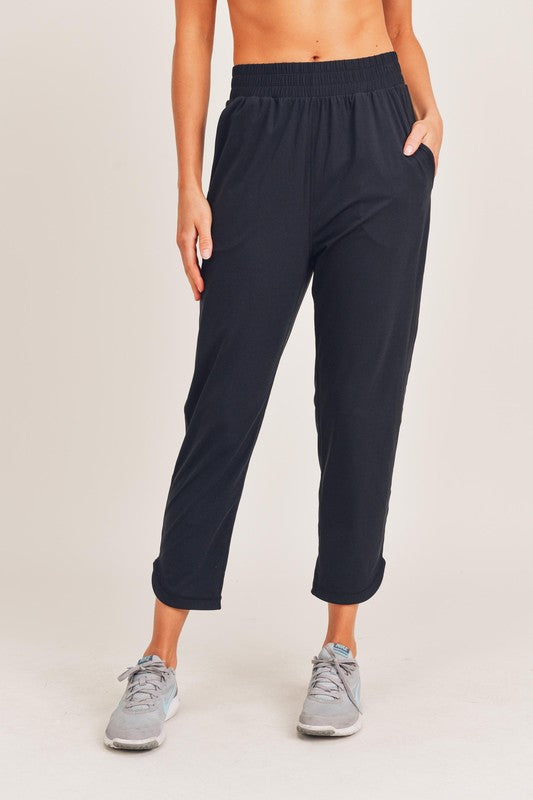 Athleisure Joggers with Curved Notch Hem - pants - Wild Willows Boutique - Massapequa, NY, affordable and fashionable clothing for women of all ages. Bottoms, tops, dresses, intimates, outerwear, sweater, shoes, accessories, jewelry, active wear, and more // Wild Willow Boutique.