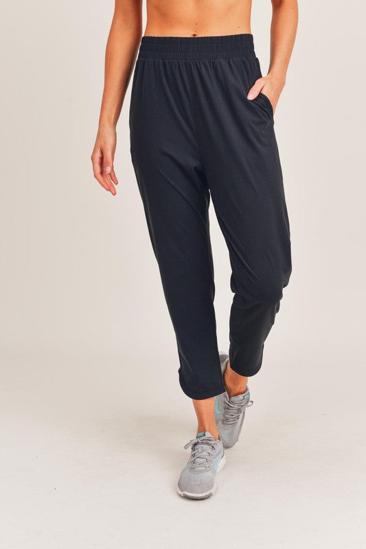 Athleisure Joggers with Curved Notch Hem - pants - Wild Willows Boutique - Massapequa, NY, affordable and fashionable clothing for women of all ages. Bottoms, tops, dresses, intimates, outerwear, sweater, shoes, accessories, jewelry, active wear, and more // Wild Willow Boutique.