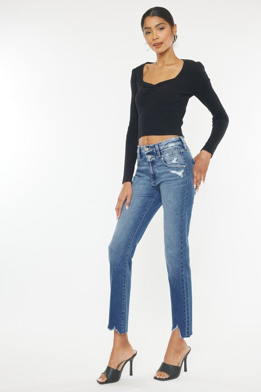 High Rise Slim Straight -  - Wild Willows Boutique - Massapequa, NY, affordable and fashionable clothing for women of all ages. Bottoms, tops, dresses, intimates, outerwear, sweater, shoes, accessories, jewelry, active wear, and more // Wild Willow Boutique.