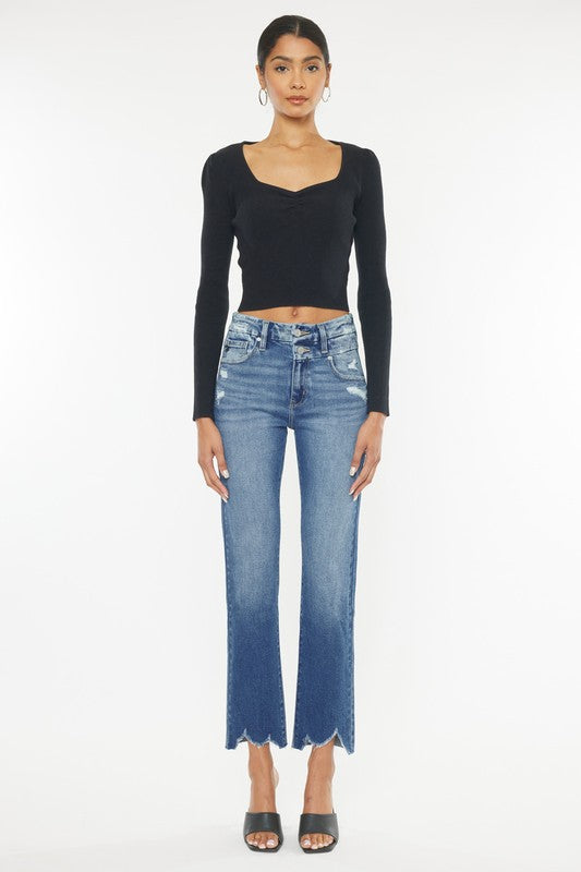 High Rise Slim Straight -  - Wild Willows Boutique - Massapequa, NY, affordable and fashionable clothing for women of all ages. Bottoms, tops, dresses, intimates, outerwear, sweater, shoes, accessories, jewelry, active wear, and more // Wild Willow Boutique.