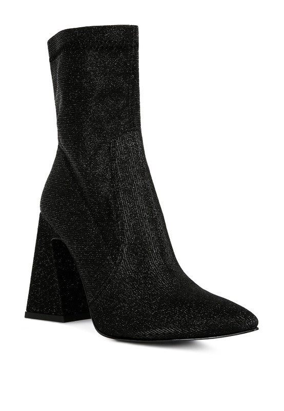 Hustlers Shimmer Block Heeled Ankle Boots -  - Wild Willows Boutique - Massapequa, NY, affordable and fashionable clothing for women of all ages. Bottoms, tops, dresses, intimates, outerwear, sweater, shoes, accessories, jewelry, active wear, and more // Wild Willow Boutique.