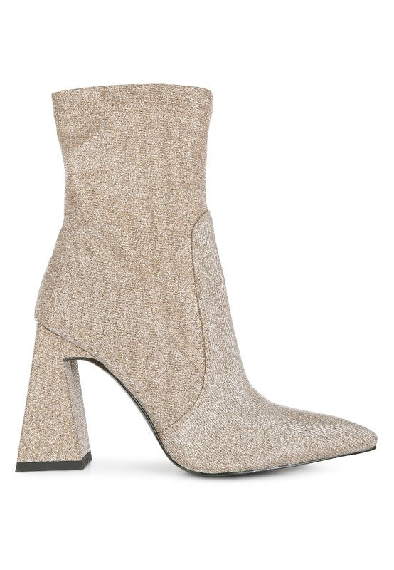 Hustlers Shimmer Block Heeled Ankle Boots -  - Wild Willows Boutique - Massapequa, NY, affordable and fashionable clothing for women of all ages. Bottoms, tops, dresses, intimates, outerwear, sweater, shoes, accessories, jewelry, active wear, and more // Wild Willow Boutique.