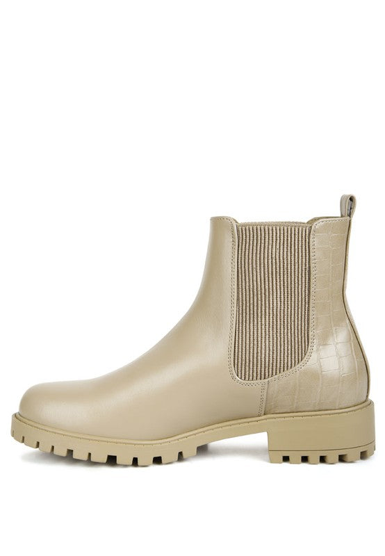 Stella Croc Back Chelsea Boots - Boots - Wild Willows Boutique - Massapequa, NY, affordable and fashionable clothing for women of all ages. Bottoms, tops, dresses, intimates, outerwear, sweater, shoes, accessories, jewelry, active wear, and more // Wild Willow Boutique.