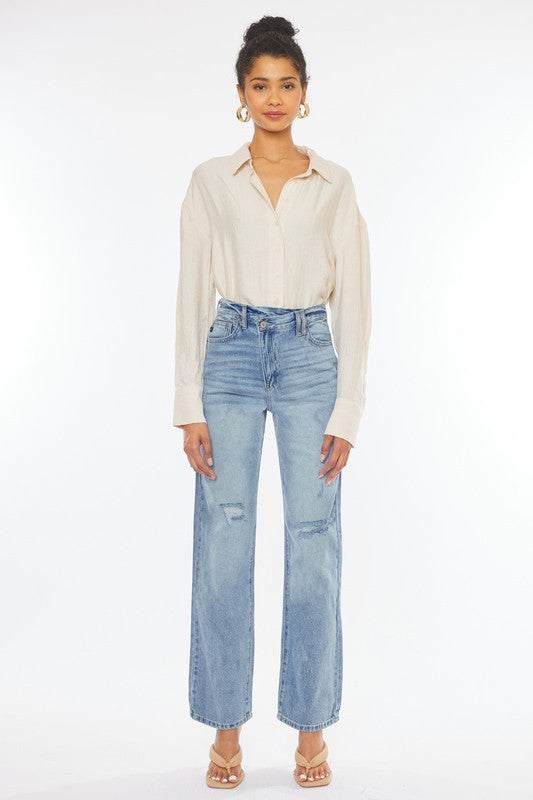 90's Wide Leg Straight Jeans - Jeans - Wild Willows Boutique - Massapequa, NY, affordable and fashionable clothing for women of all ages. Bottoms, tops, dresses, intimates, outerwear, sweater, shoes, accessories, jewelry, active wear, and more // Wild Willow Boutique.