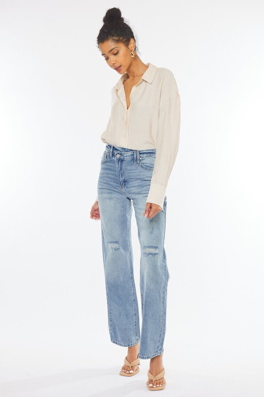 90's Wide Leg Straight Jeans - Jeans - Wild Willows Boutique - Massapequa, NY, affordable and fashionable clothing for women of all ages. Bottoms, tops, dresses, intimates, outerwear, sweater, shoes, accessories, jewelry, active wear, and more // Wild Willow Boutique.