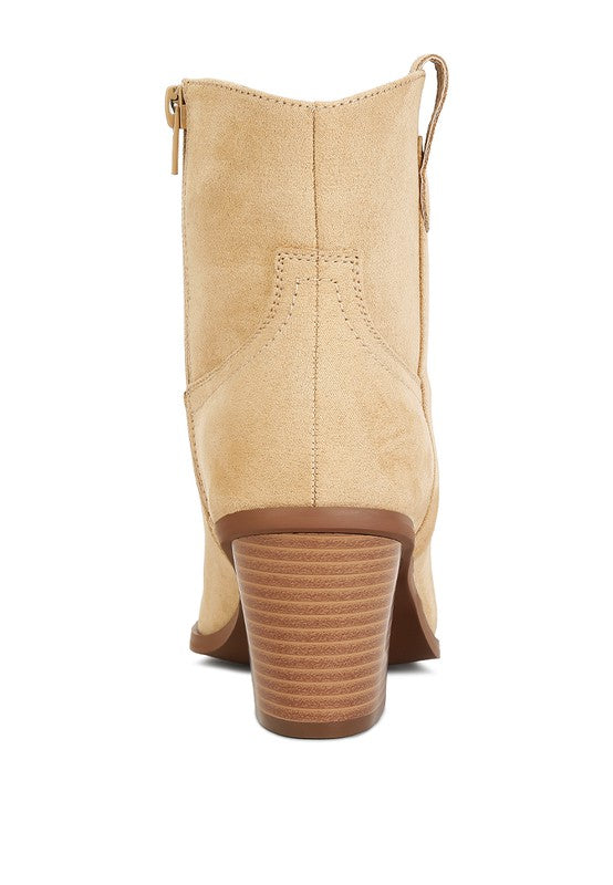 Elettra Ankle Length Cowboy Boots -  - Wild Willows Boutique - Massapequa, NY, affordable and fashionable clothing for women of all ages. Bottoms, tops, dresses, intimates, outerwear, sweater, shoes, accessories, jewelry, active wear, and more // Wild Willow Boutique.