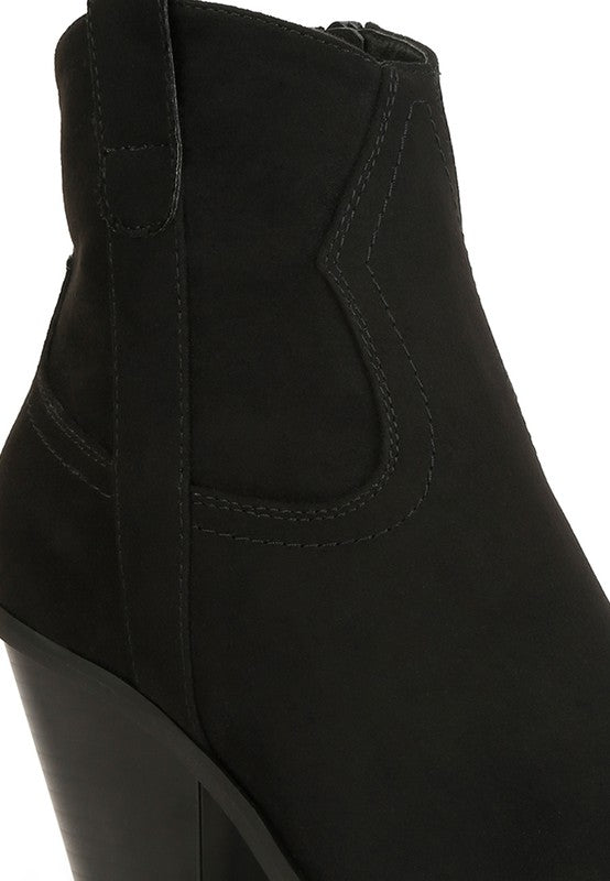 Elettra Ankle Length Cowboy Boots -  - Wild Willows Boutique - Massapequa, NY, affordable and fashionable clothing for women of all ages. Bottoms, tops, dresses, intimates, outerwear, sweater, shoes, accessories, jewelry, active wear, and more // Wild Willow Boutique.