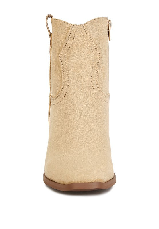 Elettra Ankle Length Cowboy Boots -  - Wild Willows Boutique - Massapequa, NY, affordable and fashionable clothing for women of all ages. Bottoms, tops, dresses, intimates, outerwear, sweater, shoes, accessories, jewelry, active wear, and more // Wild Willow Boutique.