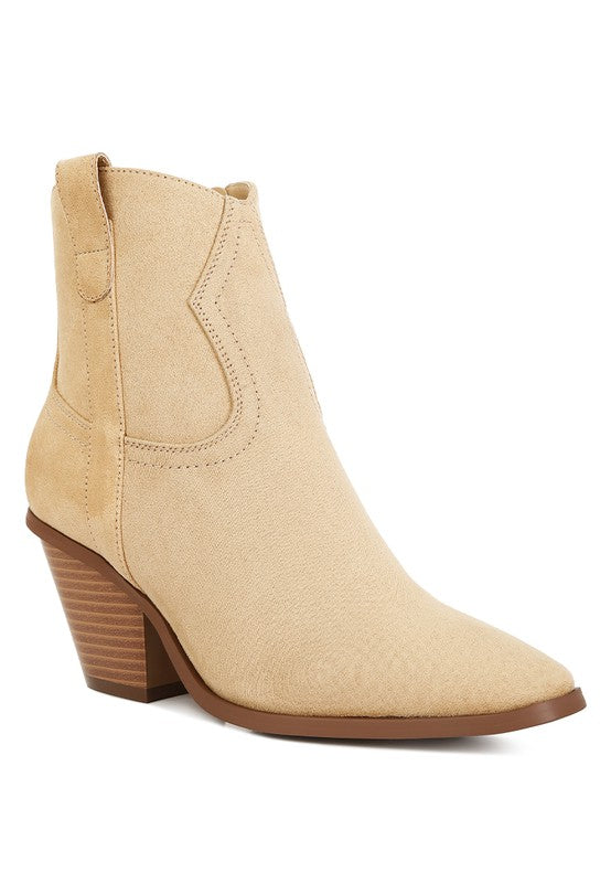 Elettra Ankle Length Cowboy Boots -  - Wild Willows Boutique - Massapequa, NY, affordable and fashionable clothing for women of all ages. Bottoms, tops, dresses, intimates, outerwear, sweater, shoes, accessories, jewelry, active wear, and more // Wild Willow Boutique.