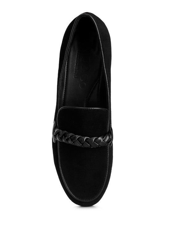 Echo Suede Leather Braided Detail Loafers - shoe - Wild Willows Boutique - Massapequa, NY, affordable and fashionable clothing for women of all ages. Bottoms, tops, dresses, intimates, outerwear, sweater, shoes, accessories, jewelry, active wear, and more // Wild Willow Boutique.