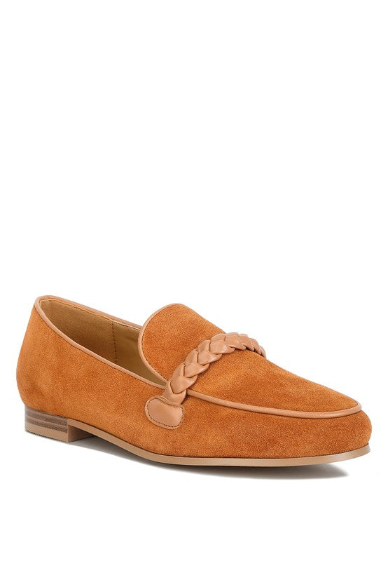 Echo Suede Leather Braided Detail Loafers - shoe - Wild Willows Boutique - Massapequa, NY, affordable and fashionable clothing for women of all ages. Bottoms, tops, dresses, intimates, outerwear, sweater, shoes, accessories, jewelry, active wear, and more // Wild Willow Boutique.